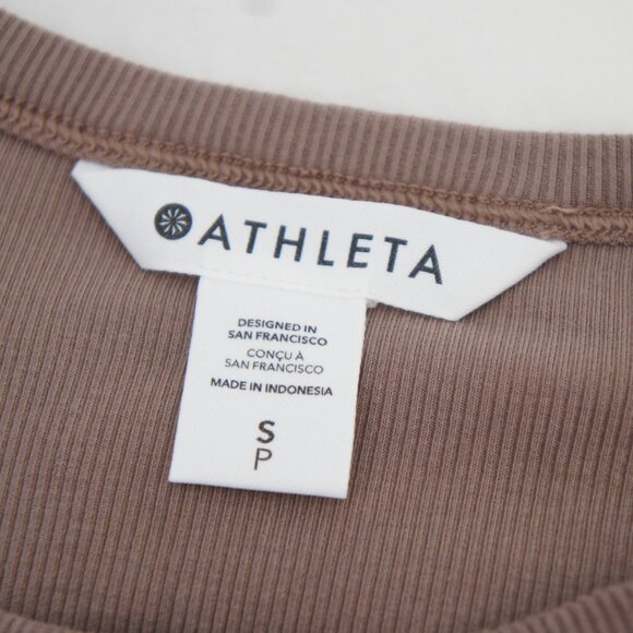 Athleta Signature Rib Crop Tee Size Small in Color Pyrite - Picture 6 of 12